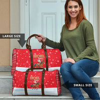 Turkey Christmas Travel Bag with Santa on Horse Red Snowflake Pattern and Crescent Star - Wonder Print Shop