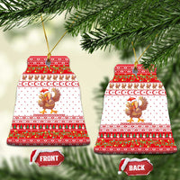 Turkey Christmas Ceramic Ornament with Santa Turkey Red Crescent Pattern Snowmen and Festive Lights - Wonder Print Shop