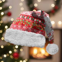 Turkey Christmas Santa Hat with Santa Turkey Red Crescent Pattern Snowmen and Festive Lights - Wonder Print Shop