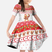 Turkey Christmas Family Matching Off Shoulder Maxi Dress and Hawaiian Shirt with Santa Turkey Red Crescent Pattern Snowmen and Festive Lights - Wonder Print Shop