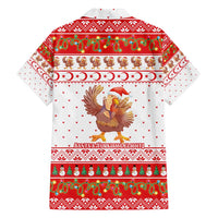 Turkey Christmas Family Matching Tank Maxi Dress and Hawaiian Shirt with Santa Turkey Red Crescent Pattern Snowmen and Festive Lights - Wonder Print Shop