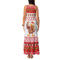 Turkey Christmas Family Matching Tank Maxi Dress and Hawaiian Shirt with Santa Turkey Red Crescent Pattern Snowmen and Festive Lights - Wonder Print Shop
