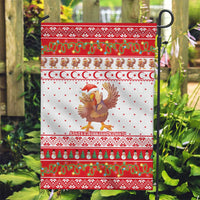 Turkey Christmas Garden Flag with Santa Turkey Red Crescent Pattern Snowmen and Festive Lights - Wonder Print Shop