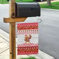 Turkey Christmas Garden Flag with Santa Turkey Red Crescent Pattern Snowmen and Festive Lights - Wonder Print Shop