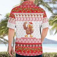 Turkey Christmas Hawaiian Shirt with Santa Turkey Red Crescent Pattern Snowmen and Festive Lights - Wonder Print Shop