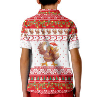 Turkey Christmas Kid Polo Shirt with Santa Turkey Red Crescent Pattern Snowmen and Festive Lights - Wonder Print Shop