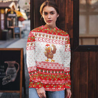 Turkey Christmas Ugly Christmas Sweater with Santa Turkey Red Crescent Pattern Snowmen and Festive Lights - Wonder Print Shop
