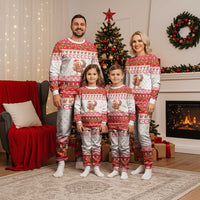 Turkey Christmas Pajama Set with Santa Turkey Red Crescent Pattern Snowmen and Festive Lights - Wonder Print Shop