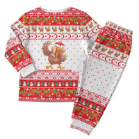 Turkey Christmas Pajama Set with Santa Turkey Red Crescent Pattern Snowmen and Festive Lights - Wonder Print Shop
