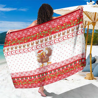 Turkey Christmas Sarong with Santa Turkey Red Crescent Pattern Snowmen and Festive Lights - Wonder Print Shop