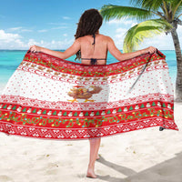 Turkey Christmas Sarong with Santa Turkey Red Crescent Pattern Snowmen and Festive Lights - Wonder Print Shop
