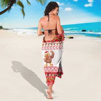 Turkey Christmas Sarong with Santa Turkey Red Crescent Pattern Snowmen and Festive Lights - Wonder Print Shop