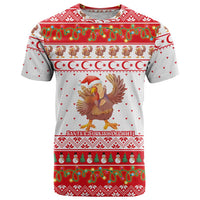 Turkey Christmas T Shirt with Santa Turkey Red Crescent Pattern Snowmen and Festive Lights - Wonder Print Shop