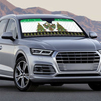 United Arab Emirates Christmas Auto Sun Shade with Falcon Tree Design Snowflake Pattern and National Emblem - Wonder Print Shop