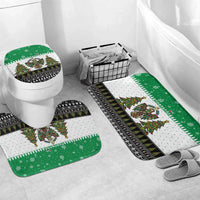 United Arab Emirates Christmas Bathroom Set with Falcon Tree Design Snowflake Pattern and National Emblem - Wonder Print Shop