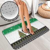 United Arab Emirates Christmas Bathroom Set with Falcon Tree Design Snowflake Pattern and National Emblem - Wonder Print Shop