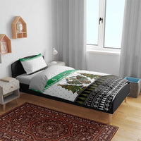 United Arab Emirates Christmas Bedding Set with Falcon Tree Design Snowflake Pattern and National Emblem - Wonder Print Shop