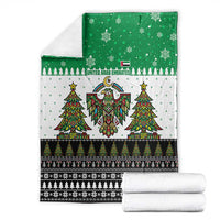 United Arab Emirates Christmas Blanket with Falcon Tree Design Snowflake Pattern and National Emblem - Wonder Print Shop
