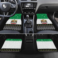 United Arab Emirates Christmas Car Mats with Falcon Tree Design Snowflake Pattern and National Emblem - Wonder Print Shop
