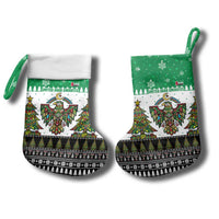 United Arab Emirates Christmas Stocking with Falcon Tree Design Snowflake Pattern and National Emblem - Wonder Print Shop