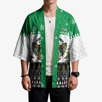 United Arab Emirates Christmas Kimono with Falcon Tree Design Snowflake Pattern and National Emblem - Wonder Print Shop