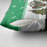 United Arab Emirates Christmas Pillow Cover with Falcon Tree Design Snowflake Pattern and National Emblem - Wonder Print Shop