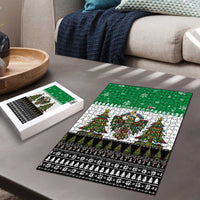United Arab Emirates Christmas Puzzle with Falcon Tree Design Snowflake Pattern and National Emblem - Wonder Print Shop