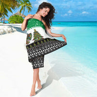 United Arab Emirates Christmas Sarong with Falcon Tree Design Snowflake Pattern and National Emblem - Wonder Print Shop