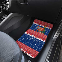 Laos Christmas Car Mats with Festive Elephant Design and Holiday Village Pattern - Wonder Print Shop