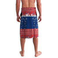 Laos Christmas Lavalava with Festive Elephant Design and Holiday Village Pattern - Wonder Print Shop