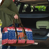 Laos Christmas Travel Bag with Festive Elephant Design and Holiday Village Pattern - Wonder Print Shop