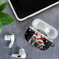 Latvia Christmas AirPods Case with Santa Claus and Wolves in Holiday Pattern Design - Wonder Print Shop