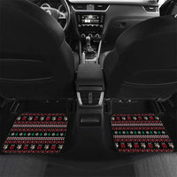 Latvia Christmas Car Mats with Santa Claus and Wolves in Holiday Pattern Design - Wonder Print Shop