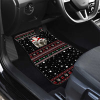 Latvia Christmas Car Mats with Santa Claus and Wolves in Holiday Pattern Design - Wonder Print Shop