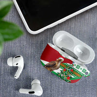 Lebanon Christmas AirPods Case with Falcon, Holiday Tree, and Red Green Snowflake Pattern - Wonder Print Shop