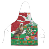 Lebanon Christmas Apron with Falcon, Holiday Tree, and Red Green Snowflake Pattern - Wonder Print Shop
