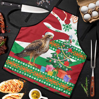 Lebanon Christmas Apron with Falcon, Holiday Tree, and Red Green Snowflake Pattern - Wonder Print Shop