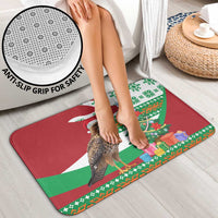 Lebanon Christmas Bathroom Set with Falcon, Holiday Tree, and Red Green Snowflake Pattern - Wonder Print Shop