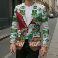 Lebanon Christmas Blazer with Falcon, Holiday Tree, and Red Green Snowflake Pattern - Wonder Print Shop