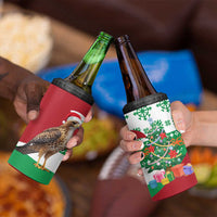 Lebanon Christmas 4 in 1 Can Cooler Tumbler with Falcon, Holiday Tree, and Red Green Snowflake Pattern - Wonder Print Shop