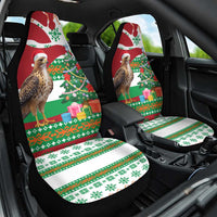 Lebanon Christmas Car Seat Cover with Falcon, Holiday Tree, and Red Green Snowflake Pattern - Wonder Print Shop
