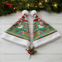 Lebanon Christmas Santa Hat with Falcon, Holiday Tree, and Red Green Snowflake Pattern - Wonder Print Shop