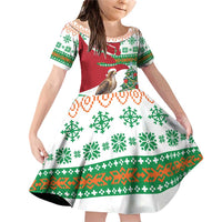 Lebanon Christmas Family Matching Off Shoulder Short Dress and Hawaiian Shirt with Falcon, Holiday Tree, and Red Green Snowflake Pattern - Wonder Print Shop