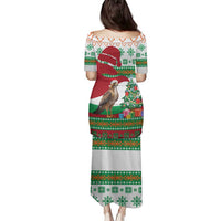 Lebanon Christmas Family Matching Puletasi and Hawaiian Shirt with Falcon, Holiday Tree, and Red Green Snowflake Pattern - Wonder Print Shop