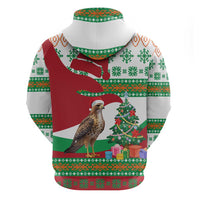 Lebanon Christmas Hoodie with Falcon, Holiday Tree, and Red Green Snowflake Pattern - Wonder Print Shop