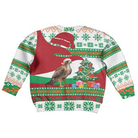 Lebanon Christmas Kid Ugly Christmas Sweater with Falcon, Holiday Tree, and Red Green Snowflake Pattern - Wonder Print Shop