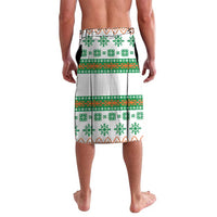 Lebanon Christmas Lavalava with Falcon, Holiday Tree, and Red Green Snowflake Pattern - Wonder Print Shop