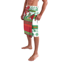 Lebanon Christmas Lavalava with Falcon, Holiday Tree, and Red Green Snowflake Pattern - Wonder Print Shop