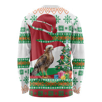 Lebanon Christmas Long Sleeve Shirt with Falcon, Holiday Tree, and Red Green Snowflake Pattern - Wonder Print Shop