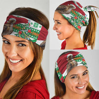 Lebanon Christmas Neck Gaiter with Falcon, Holiday Tree, and Red Green Snowflake Pattern - Wonder Print Shop